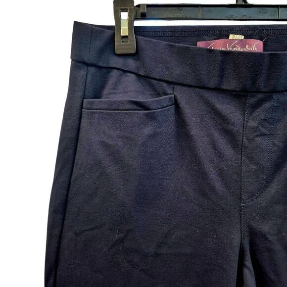 Gloria Vanderbilt Women's Navy Viscose/Nylon/Spandex Trousers Straight Pants - Picture 4 of 13